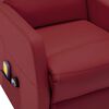 vidaXL Fauteuil de massage Rouge bordeaux Similicuir