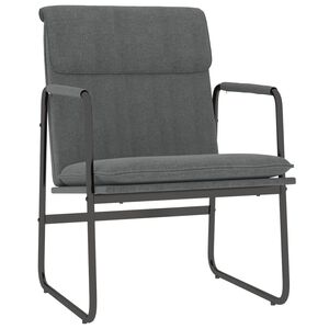 vidaXL Chaise longue Gris fonc&eacute; 55x64x80 cm Tissu