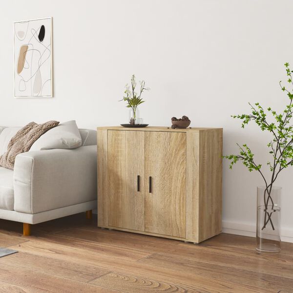 vidaXL Buffet Ch&ecirc;ne sonoma 80x33x70 cm Bois d'ing&eacute;nierie