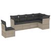 vidaXL Salon de jardin 6 pcs avec coussins gris clair r&eacute;sine tress&eacute;e
