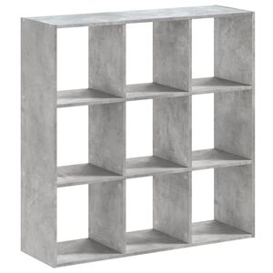 vidaXL Biblioth&egrave;que gris b&eacute;ton 102x32x102 cm bois d'ing&eacute;nierie