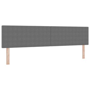 vidaXL T&ecirc;te de lit Gris clair 200 cm Tissu en velours c&ocirc;tel&eacute;