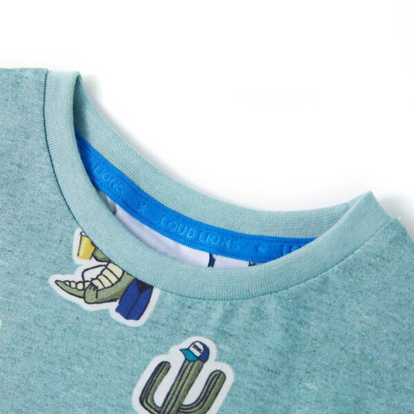 T-shirt pour enfants m&eacute;lange vert clair 104
