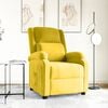 vidaXL Fauteuil inclinable jaune velours