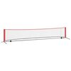 vidaXL Filet de tennis Noir et Rouge 494,5 x 90 x 87 cm Polyester