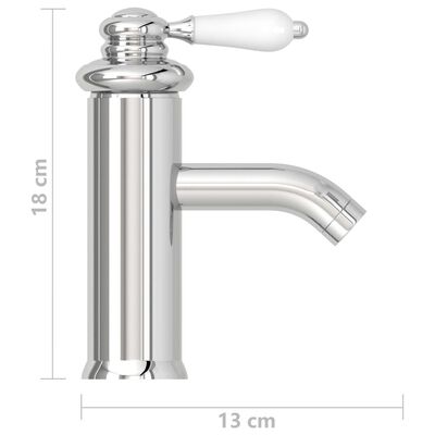 vidaXL Robinet de lavabo de salle de bain Finition chromée 130x180 mm