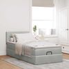 vidaXL Cadre de lit ottoman et matelas gris clair 90x190 cm velours
