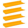 vidaXL &Eacute;tag&egrave;re flottante 4 pcs Jaune moutarde 30 x 9 x 2,5 cm Acier