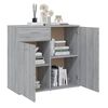 vidaXL Buffet Sonoma gris 80x36x75 cm Bois d'ingénierie