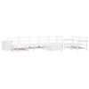 vidaXL Salon de jardin 10 pcs blanc bois de pin massif