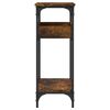vidaXL Table console avec &eacute;tag&egrave;re ch&ecirc;ne fum&eacute; 75x29x75 cm