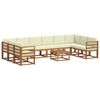 vidaXL Ensemble de canap&eacute;s d'ext&eacute;rieur 11 pcs Naturel et Cr&egrave;me