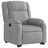 vidaXL Fauteuil inclinable &eacute;lectrique gris clair tissu