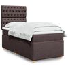 vidaXL Sommier &agrave; lattes de lit avec matelas Marron fonc&eacute; 90x200 cm