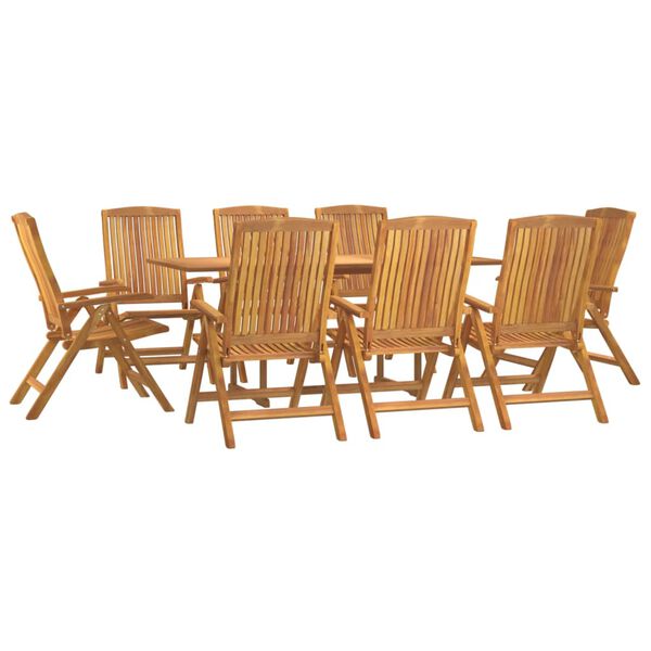 vidaXL Ensemble &agrave; manger de jardin 9 pcs Bois de teck solide