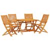 vidaXL Ensemble de salle &agrave; manger pour jardin 5 pcs Marron