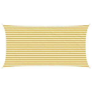 vidaXL Voile d'ombre Jaune et blanc 2,5 x 4,5 m HDPE