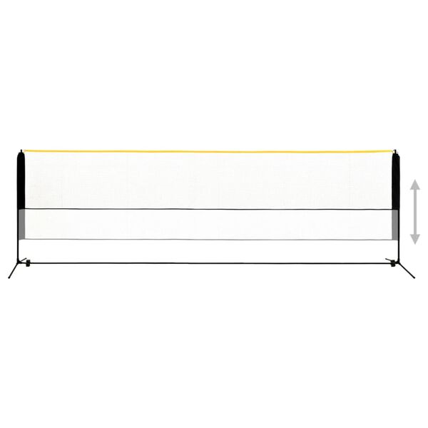 vidaXL Filet de badminton r&eacute;glable 500x103x94-158 cm M&eacute;tal