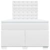vidaXL Sommier &agrave; lattes de lit avec matelas Blanc 120x200cm Similicuir