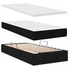 vidaXL Lit avec rangement et matelas avec matelas Noir 100 x 200 cm