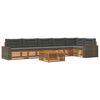 vidaXL Ensemble de canap&eacute;s d'ext&eacute;rieur 7 pc Naturel et Anthracite