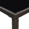 vidaXL Ensemble de bar de jardin 7 pcs coussins R&eacute;sine tress&eacute;e Marron