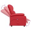 vidaXL Fauteuil inclinable &eacute;lectrique Rouge Similicuir