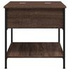 vidaXL Table basse ch&ecirc;ne marron 70x50x50 cm bois d'ing&eacute;nierie et m&eacute;tal