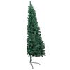 vidaXL Demi-arbre de No&euml;l artificiel pr&eacute;-&eacute;clair&eacute; et boules vert 150 cm