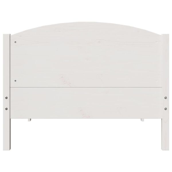 vidaXL Cadre de lit sans matelas blanc 100x200 cm bois de pin massif