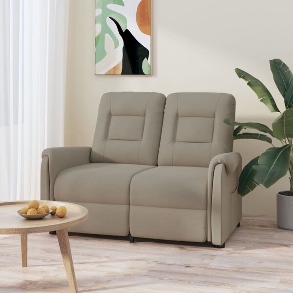 vidaXL Fauteuil de massage inclinable à 2 places gris clair