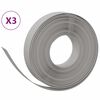 vidaXL Bordures de jardin 3 pcs gris 10 m 10 cm polyéthylène