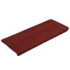 vidaXL Tapis d'escalier autocollants 15 pcs 65x24,5x3,5 cm Rouge
