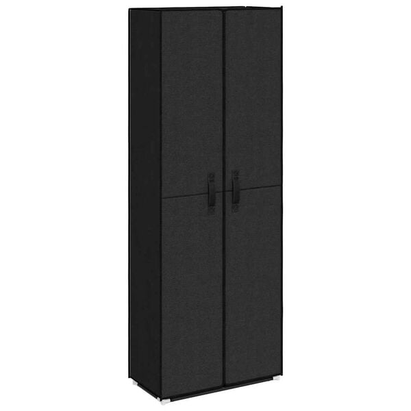 vidaXL Armoire &agrave; chaussures Noir 60x30x166 cm Tissu