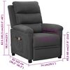 vidaXL Fauteuil de massage Gris fonc&eacute; Tissu