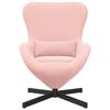 vidaXL Fauteuil &oelig;uf Rose 63 x 73 x 90 cm tissu