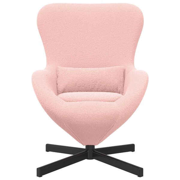 vidaXL Fauteuil &oelig;uf Rose 63 x 73 x 90 cm tissu