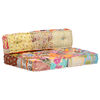 vidaXL Pouf Patchwork Tissu