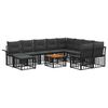 vidaXL Ensemble de canap&eacute;s d'ext&eacute;rieur 11 pc Noir et Gris fonc&eacute;