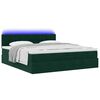 vidaXL Cadre de lit ottoman avec matelas vert fonc&eacute; 200x200 cm velours