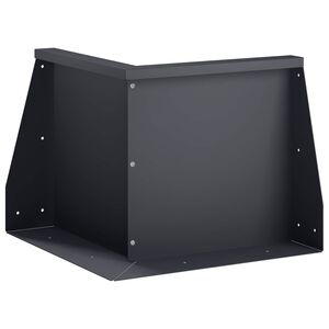 vidaXL Mur de sout&egrave;nement 50 x 50 x 30 cm Acier Anthracite