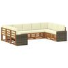 vidaXL Ensemble de canap&eacute; d'angle 9 pcs Naturel et Cr&egrave;me Polyester