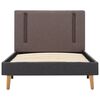 vidaXL Cadre de lit avec LED Taupe et gris fonc&eacute; Tissu 100 x 200 cm