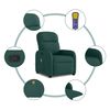 vidaXL Fauteuil de massage inclinable Vert fonc&eacute; Tissu