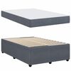 vidaXL Cadre de lit avec matelas Gris fonc&eacute; 120 x 190 cm tissu