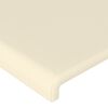 vidaXL Sommier &agrave; lattes de lit avec matelas Cr&egrave;me 90x200 cm Similicuir
