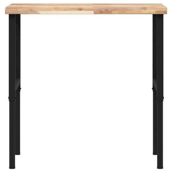 vidaXL &Eacute;tabli 100x60x(73-99,5) cm bois de ch&ecirc;ne massif rectangulaire