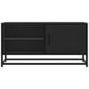vidaXL Meuble TV noir 80x34,5x40 cm bois d'ing&eacute;nierie et m&eacute;tal