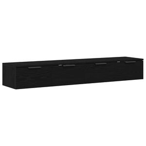 vidaXL Meuble mural 2 pc Ch&ecirc;ne noir 68 x 30 x 20 cm