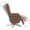 vidaXL Fauteuil inclinable de massage avec repose-pieds marron tissu